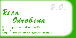 rita odrobina business card